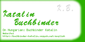 katalin buchbinder business card
